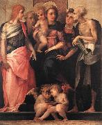 Rosso Fiorentino Madonna Enthroned with Four Saints oil painting reproduction
